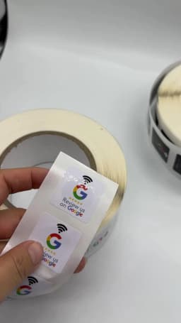 NFC Tags 30mm Waterproof Google Review Stickers 504Bytes NFC215 Chip NFC Tap Review Sticker Review us on Google Sticker