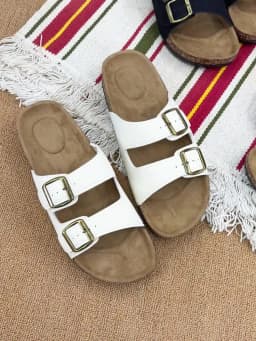 Summer Trend Cork Cool Slippers Couple Double Strap Thick Bottom Outdoor Sandals Anti slip Comfortable Flat Shoes