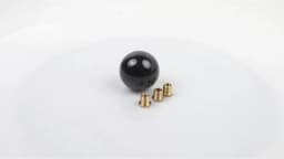 Round Gear Knob Short Shifter Knob For Universal Car Acrylic Shift Knob Black Silver SK-1006