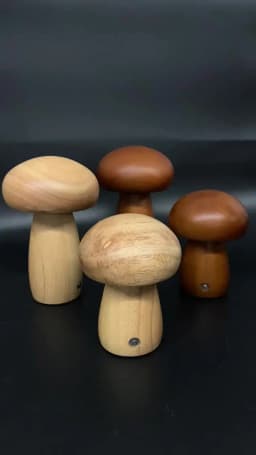 INS Wooden Creative Mushroom Night Light Stepless Dimming Bedside Table Lamp 3 Color Rechargeable Sleeping Nightlights For Room