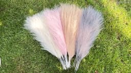 30/15 Faux Pampas Grass 42cm Artificial Pompous Grass Fake Pompass Branch Vase Filler Flower Arrangement for Home/Wedding Decor
