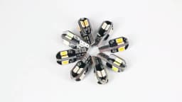 10x W5W T10 LED CANBUS No Error 5W5 12V 5W 600Lm Super Bright Car Interior Side Light 194 3030 SMD Auto Bulb White Amber Red