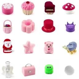 1PCS Mini Velvet Ring Box Creative Jewelry Case Holder Ring Earring Display Box for Wedding Proposal Engagement Birthday Gift