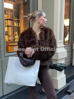 Neo Mint Vintage Brown Patchwork Fur Coat Women Winter 2025 Luxury Brand Fashion Faux Fox Fur Jacket Chic Street Girl Overcoats