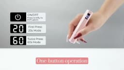 LED UV Nail Lamp with Stand Handheld UV Light with LCD Display for Gel Nails Rechargeable USB Nail Dryer for Fast Curing