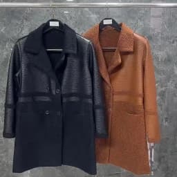 Large Size Jacket Women's New Two-Sided Fur Coat Autumn Winter 2025 Lambswool Outerwear Long Padded Overcoat Ladies Leather Tops
