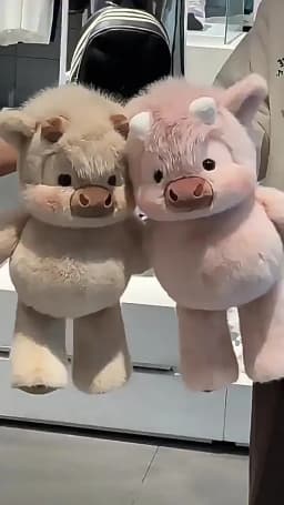 42cm Adorable Highland Cattle Plush Toy Huggable Running Cow Stuffed Animal Made with Premium Soft Fabric, Soothing Companion