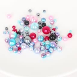 350Pcs 4mm-10mm Mixed Round Imitation ABS Pearl Beads Solid Color Loose Garment Beads for Clothing Decoration,Not Include Boxes