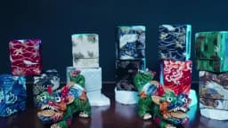 100+ Trading Card Deck Box Holder With Display Window Flower Series TCG Game Magnetic Closure Card Organizer Storage Box Gift