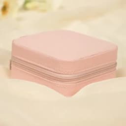 Ryp-983 Portable Jewelry Box - Mini Case with Mirror and Dividers, for Travel and Gifts
