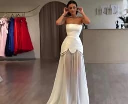 Booma Elegant Wedding Dresses Floor-Lenght Long A-Line Strapless Sleeveless Brides Gown Custom Made 2025