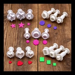3 Pcs/Set Star Loving Heart Round Flower Square Cake Cutter Sugarcraft Cookie Mold Fondant Cake Decorating Tools