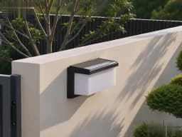 Outdoor Solar LED Wall Lights IP65 Waterproof Wall Sconce 3-Colors Temperature Dimmable Solar Lamp For Garden Porch Patio Fence