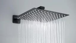 Rainfall Shower Head 8"/10"/12" Square Bathroom Ultrathin Rain Top Shower Head with Shower Arm Faucet Accessories Wall Mounted