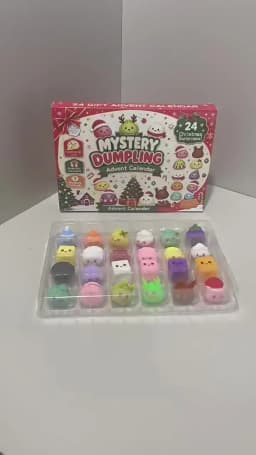 Squishy 2026 New Christmas Advent Calendar, 24 Days Countdown Surprise Box, Dumpling Slow Rebound Squishies Squeeze Sensory Gift