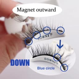 Reusable Magnetic Eyelashes 1 Pair Natural Curly Fluffy Magnetic False Eyelashes No Glue Needed Lashes Makeup with Tweezer Set