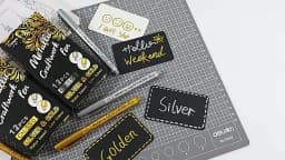 Brush Metallic Craftwork Pen Silver/Gold Permanent Acrylic Paint Pens Markers for Rock Painting 1-5MM Soft/Hard Nib Art Supplies