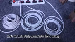 AC220V COB LED Strip Light IP67 Waterproof Flexible Ribbon 2Pin Wire/EU Plug Tape Lamp 3000K/4000K/6000K Outdoor Linear Lighting