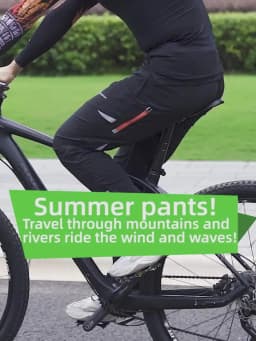 ROCKBROS Spring Autumn Cycling Pants Lightweight High Elastic Trousers Breathable Full Length Pants Men Outdoor Sports Pants