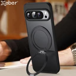 Magnetic Stand Holder Phone Case For Google Pixel 9 8 Pro XL 8A 9Pro For Magsafe 360 Ring Bracket Shockproof Armor Hard Cover