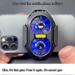 FS01 Dual Fan Rechargeable Mobile Phone Cooler Mini Back Clip USB Radiator Long Lasting Stronger Cooling Air For 62-92mm Phone
