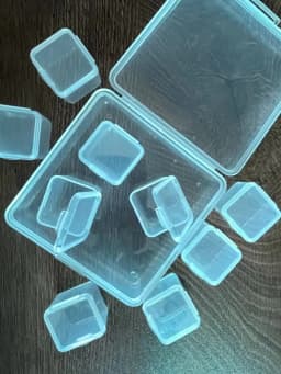 9 Grids Clear Square Plastic Box Mini 9 in 1 Separable Compartment Removable Case Fit Nail Beads Jewelry Storage Organizer