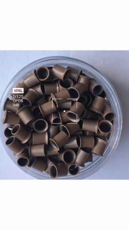 500 Units Flared Copper Micro Beads Hair Extensions 3.2x2.8x4.0mm Micro Ring Bead Caps Hair Extension Beads Rings for Hair