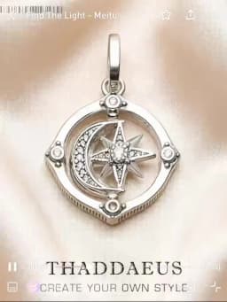 Moveable Star And Moon Pendant Brand New Fine Jewelry Accessories 925 Sterling Silver Vintage Gift For Woman