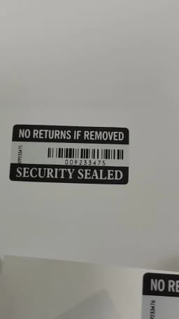 100pcs 40x20mm WARRANTY VOID IF REMOVED SECURITY SEALED BAR-CODE Vinyl Label Double Serial Numbers Sticker Tamper Evident