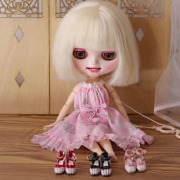 ICY DBS Blyth Doll Shoes 1/6 Heels Featured Polka Dot Shoes BJD Girls Toys