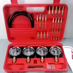 SucceBuy Fuel Vacuum Carburetor Synchronizer Carb Tool sync 4 Gauge Set with Rubber Hose Vacuum Balancer Meter Kit For Motorbike
