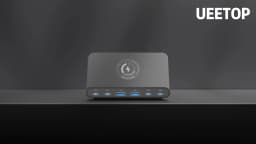Ueetop 160W USB Charging Station Wireless Charging 65W PD PPS 45W GaN Charger Quick Charger For Laptop Tablet iPhone 15 Samsung