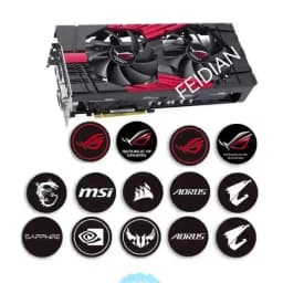 Fan Logo Sticker Graphics Card Computer Host Chassis Laptop Hall of Fame Player Country ROG