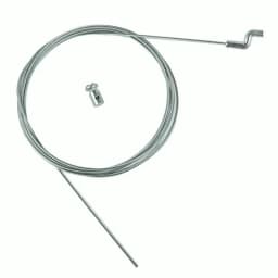 Steel Wire Throttle Cable with Z Hook End and Screw Nipple for Garden Machines Including Brush Cutters and Lawnmowers