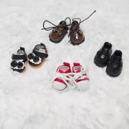 Cute Min Shoes for 17cm Labubu Doll Multi Color Mini Sneakers Loafers Dress Shoes Cute Replacement Footwear Accessories for Doll