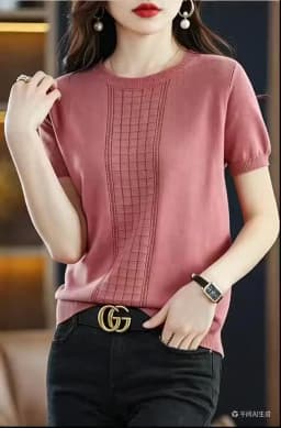 Women's T-Shirt Summer New 100% Cotton Pullover Short Sleeve Casual Solid Color Knit Crew Neck Ladies Tops Tees Blouse