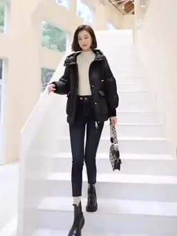 Winter Clothes Women Basic Jackets Warm Thick Down Cotton Jacket Female Short Hooded Fashion Padded-Cotton Jacket Parkas Mujer 2