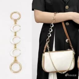 1PC Moon Shape Wallet Shoulder Bag Extension Chain with Alloy Spring Door Knocker for Underarm Bag Replacement Accessories