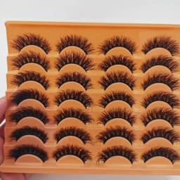 14 Pairs Natural Look False Eyelashes Thick Fluffy Faux Mink Lashes Pack Cat Eye Lashes That Look Like Extensions Black
