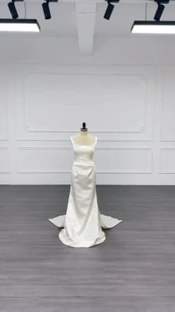Newest Wedding Dress Sheath For Bride Satin  Scoop Neckline With Open Back Customized Plus Sizes Vestidos De Novias