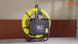 SucceBuy Sewer Camera 9" Screen Pipeline Inspection Camera w/ DVR Function Waterproof Camera 12 Adjustable LED and 16 GB SD Card