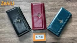 Gothic Moon Black White Cat Leather Wallet Luxury Long Purses for Cards Holder Wallets with Zip Coin Pocket Ladies Handbags