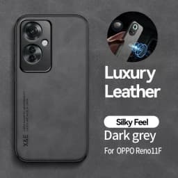 Reno11F 5G Case Built in Metal Plate Magnetic Car Holder Leather Phone Cases For OPPO Reno11 F Reno 11F 11 F 5G Back Soft Cover