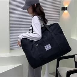 1pc Folding Travel Large Capacity Storage Bag Zipper Portable Sport Bag Versatile Gym Handbag Luggage Tote Carrying Bag S/M/L/XL