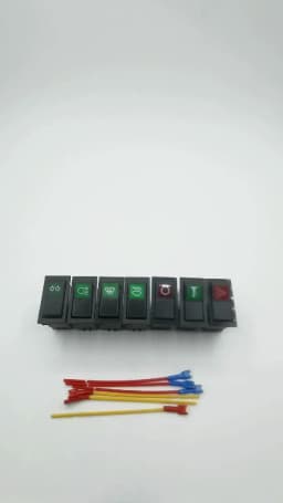 1PC Truck Excavator Crane Car-styling Modified Rocker Switch Button Universal engine stop+larme/fan/power/wiper/fog lamp switch