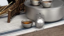 Boundless Voyage Titanium Tea Filter Tea Ball Infuser for Loose Tea Lightweight Tea Steeper with Extented Chain Hook For Camping