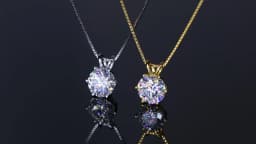 OXTAO 0.5ct–5ct D Moissanite Solitaire Necklace Certified Lab Imitation Diamond Charm Pendant Necklace Jewelry 14K Gold Filled