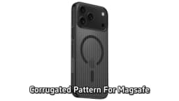 Corrugated Pattern For Magsafe Magnetic Wireless Charge Case For iPhone 17 16 15 14 13 12 Pro Max Plus Bumper Hard Matte Cover