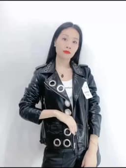 Women Chic Faux Leather Motorcycle Jacket Fall PU Locomotive Bomber Coat Zipper Cardigan Metal Rings Hollow Streetwear Crop Tops