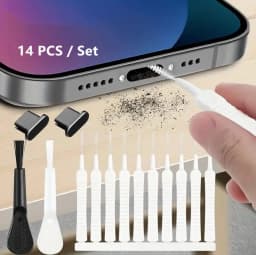 Mobile Phone Speaker Charging Port Cleaning Set Dust Plug for iPhone 16 15 14 Earphones Clean Kit Brush for Samsung Xiaomi